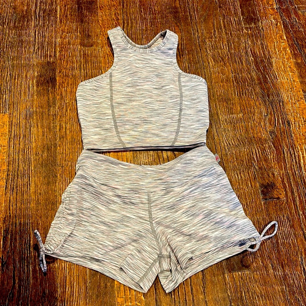 Kos USA tie shorts set sz s euc